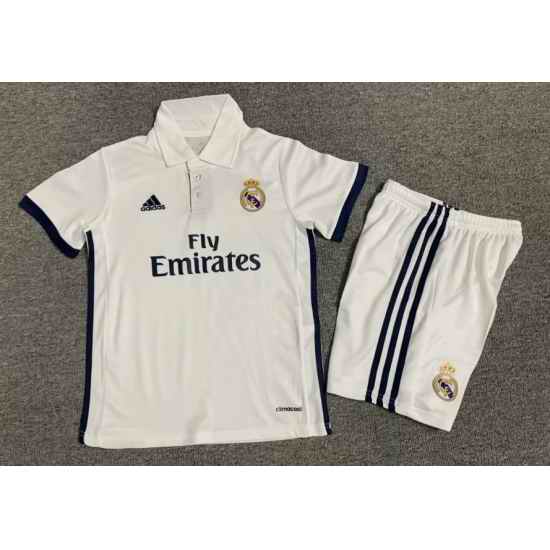 Youth Retro Soccer Jerseys Real Madrid CF White II